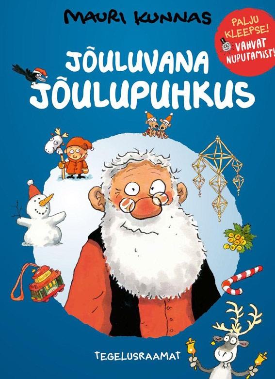 Jõuluvana jõulupuhkus Tegelusraamat kaanepilt – front cover