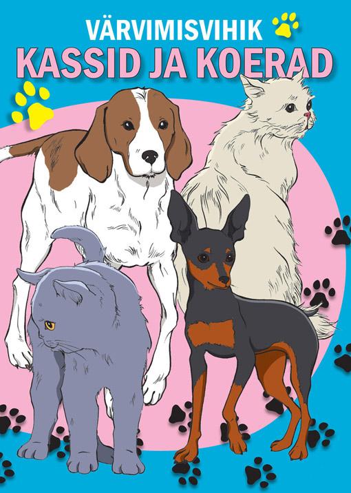Värvimisvihik kassid ja koerad kaanepilt – front cover