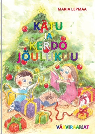 Kätu ja Kerdo jõulukuu Värviraamat kaanepilt – front cover