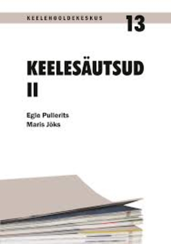 Keelesäutsud II kaanepilt – front cover