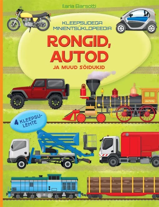 Rongid, autod ja muud sõidukid Kleepsudega minientsüklopeedia kaanepilt – front cover