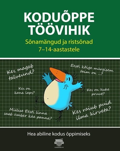 Koduõppe töövihik Sõnamängud ja ristsõnad 7–14-aastastele Hea abiline kodus õppimiseks kaanepilt – front cover