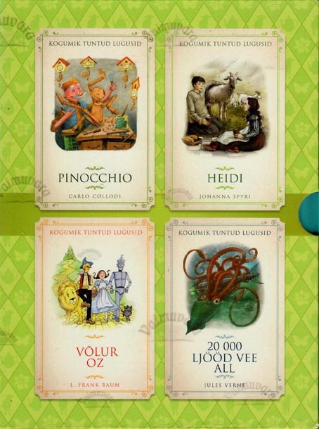 Kogumik tuntud lugusid Heidi • Pinoccio • Võlur Oz • 20 000 ljööd vee all kaanepilt – front cover