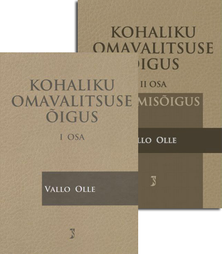 Kohaliku omavalitsuse õigus (1. ja 2. osa, komplekt) kaanepilt – front cover