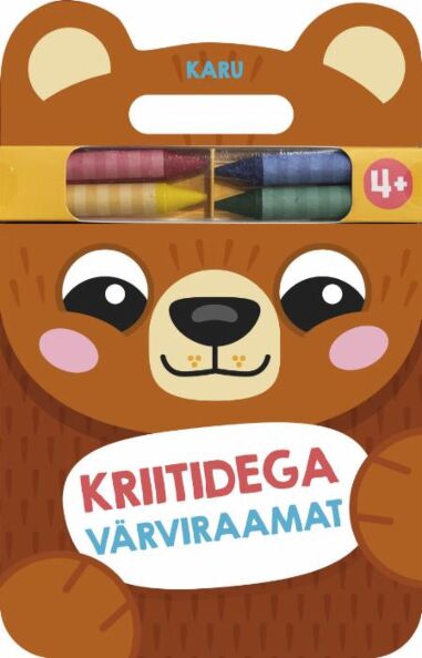 Kriitidega värviraamat: karu kaanepilt – front cover