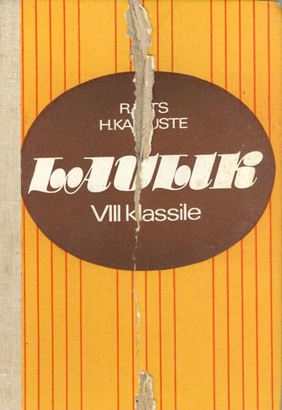 Laulik VIII klassile kaanepilt – front cover