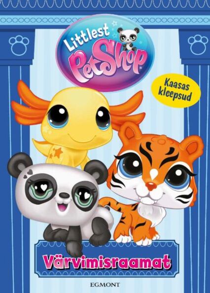 Littlest Pet Shop värvimisraamat, kaasas kleepsud kaanepilt – front cover