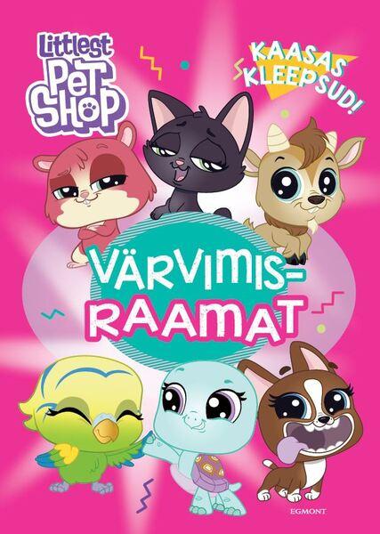 Littlest Pet Shop värvimisraamat, kaasas kleepsud kaanepilt – front cover