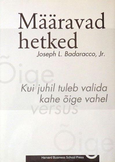 Määravad hetked: kui juhil tuleb valida kahe õige vahel kaanepilt – front cover