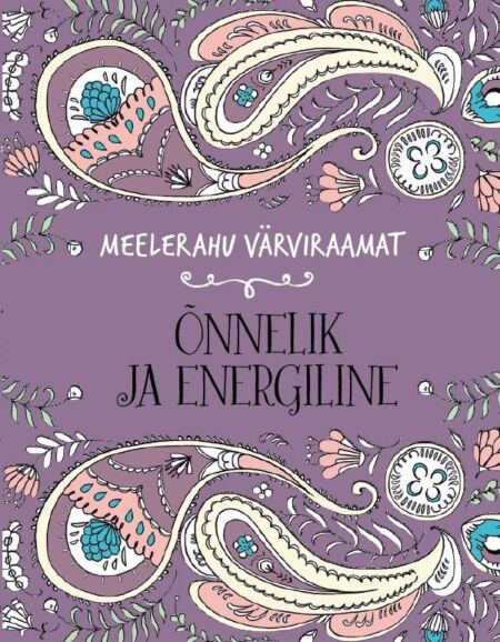 Õnnelik ja energiline Meelerahu värviraamat kaanepilt – front cover