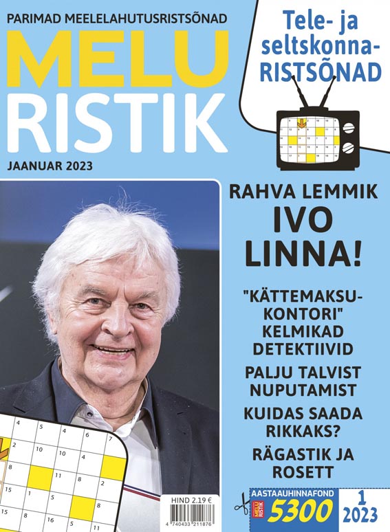 Meluristik, jaanuar 2023 Melu Ristik: parimad meelelahutusristsõnad kaanepilt – front cover