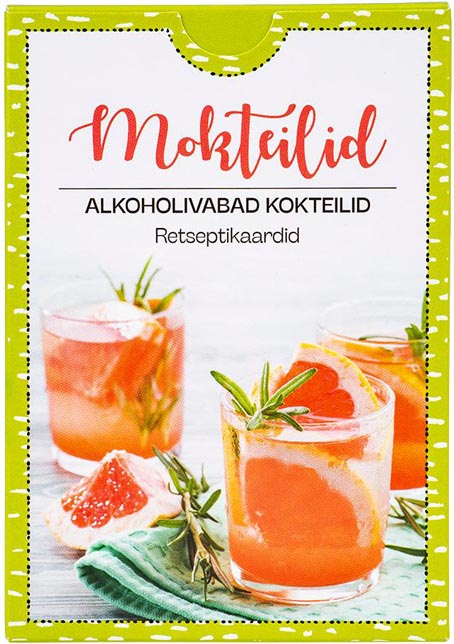Mokteilid: alkoholivabad kokteilid, retseptikaardid kaanepilt – front cover