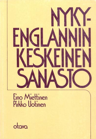 Nykyenglannin keskeinen sanasto kaanepilt – front cover