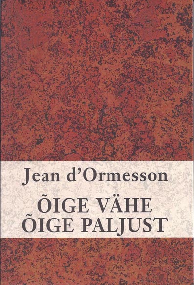 Õige vähe õige paljust kaanepilt – front cover