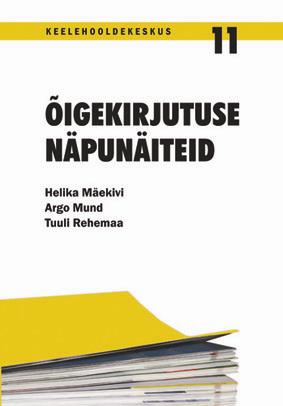 Õigekirjutuse näpunäiteid kaanepilt – front cover