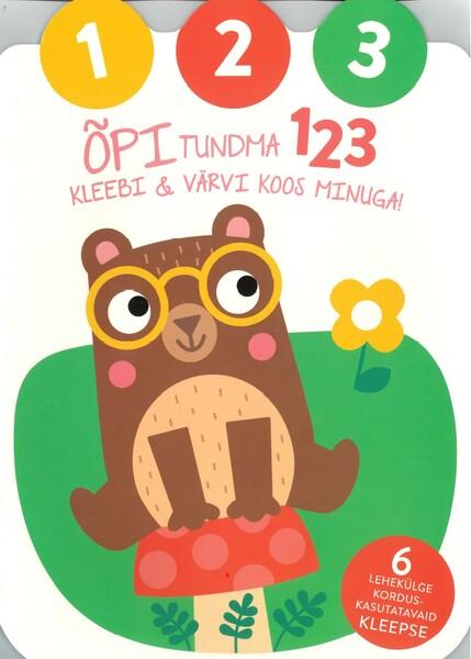 Õpi tundma 123: kleebi & värvi koos minuga! 6 lehekülge korduskasutatavaid kleepse kaanepilt – front cover