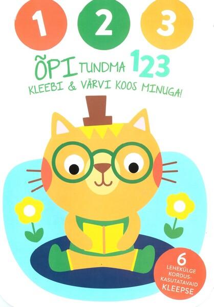 Õpi tundma 123: kleebi & värvi koos minuga! 6 lehekülge korduskasutatavaid kleepse kaanepilt – front cover