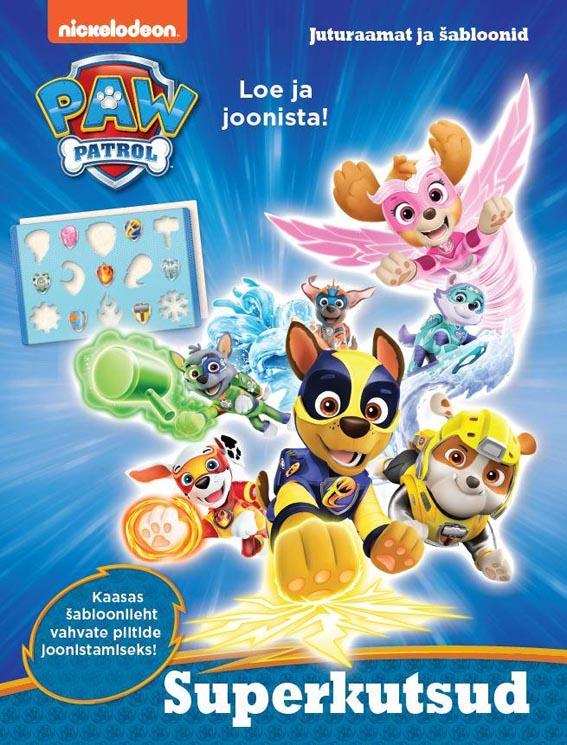 Paw Patrol superkutsud: loe ja joonista! Juturaamat ja šabloonid kaanepilt – front cover