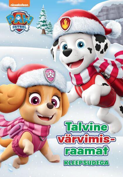 Paw Patrol: talvine värvimisraamat kleepsudega kaanepilt – front cover