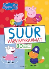 Põrsas Peppa suur värvimisraamat kaanepilt – front cover