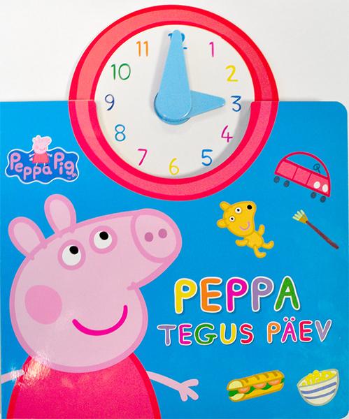 Põrsas Peppa tegus päev Kellaraamat kaanepilt – front cover