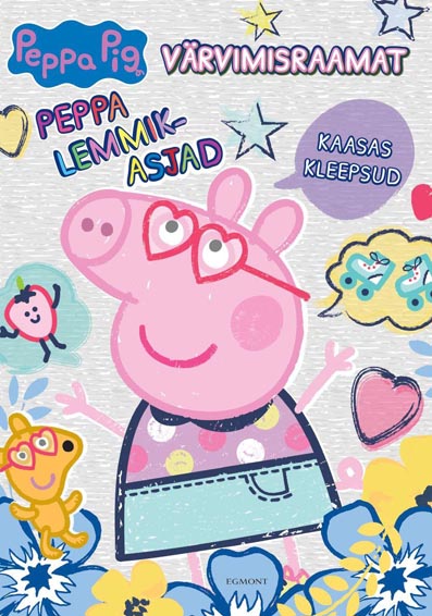 Põrsas Peppa värvimisraamat kleepsudega