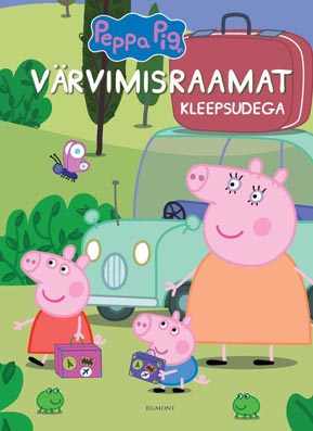 Põrsas Peppa värvimisraamat kleepsudega