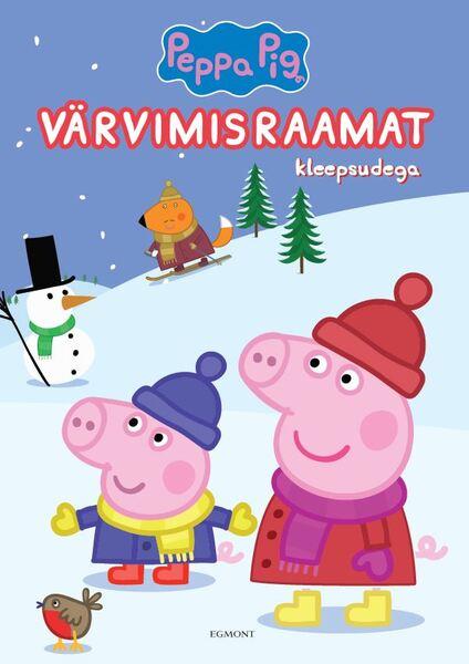 Põrsas Peppa värvimisraamat kleepsudega