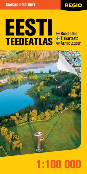 Regio Eesti teedeatlas 2022 Road atlas Tiekartasto Атлас дорог kaanepilt – front cover
