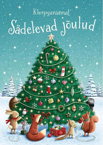 Sädelevad jõulud Kleepsuraamat kaanepilt – front cover