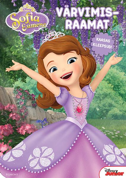 Disney Sofia Esimene: värvimisraamat, kaasas kleepsud kaanepilt – front cover