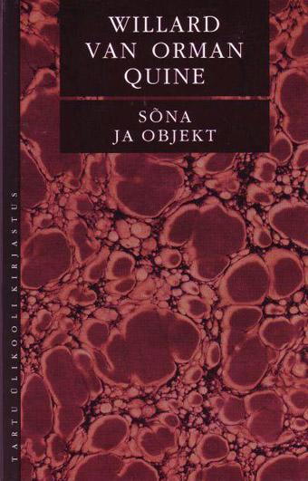 Sõna ja objekt kaanepilt – front cover