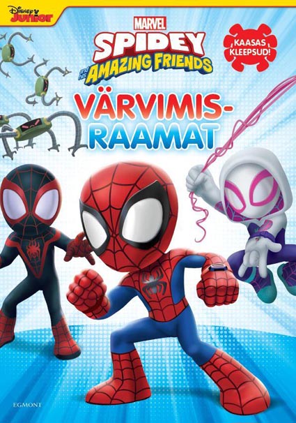 Spidey and his amazing friends: värvimisraamat Kaasas kleepsud kaanepilt – front cover