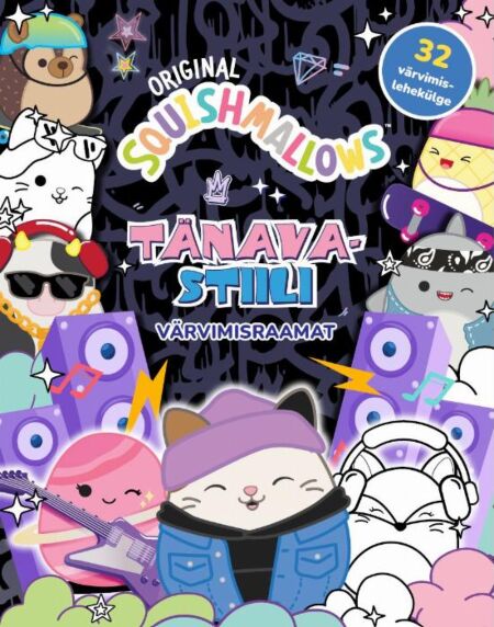 Squishmallows: tänavastiili värvimisraamat kaanepilt – front cover