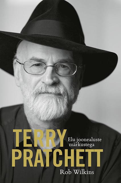 Terry Pratchett: elu joonealuste märkustega kaanepilt – front cover