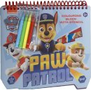 Paw Patrol Colouring Block with Stencil