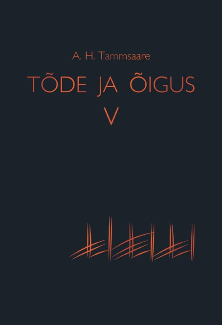 Tõde ja õigus 5. osa kaanepilt – front cover