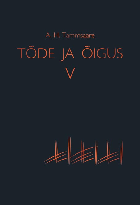 Tõde ja õigus 5. osa kaanepilt – front cover