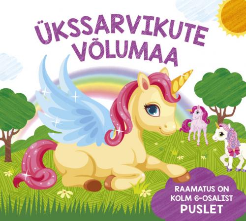 Ükssarvikute võlumaa Raamatus on kolm 6-osalist puslet kaanepilt – front cover