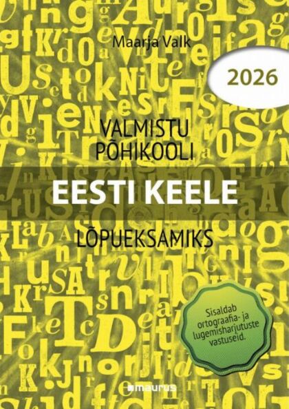 Valmistu põhikooli eesti keele lõpueksamiks 2026 kaanepilt – front cover