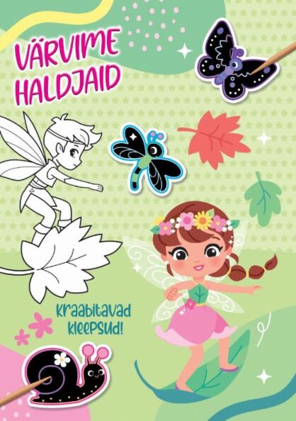 Värvime haldjaid Kraabitavad kleepsud! kaanepilt – front cover
