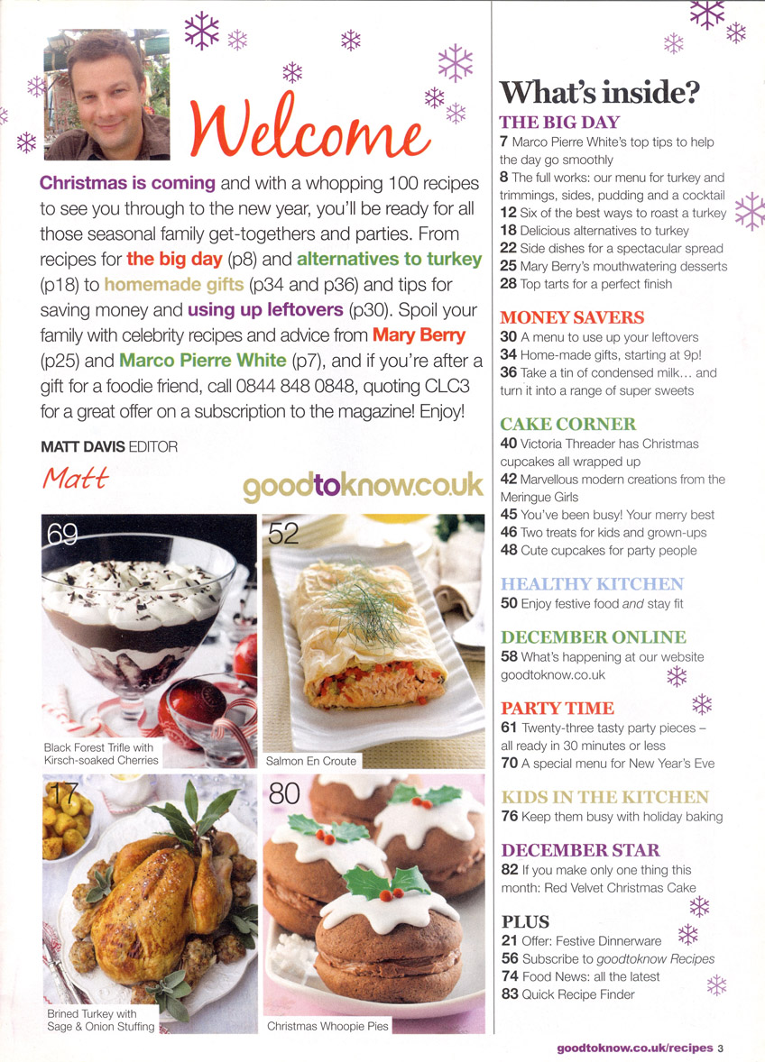 Good to Know Recipes, December 2013 page 3