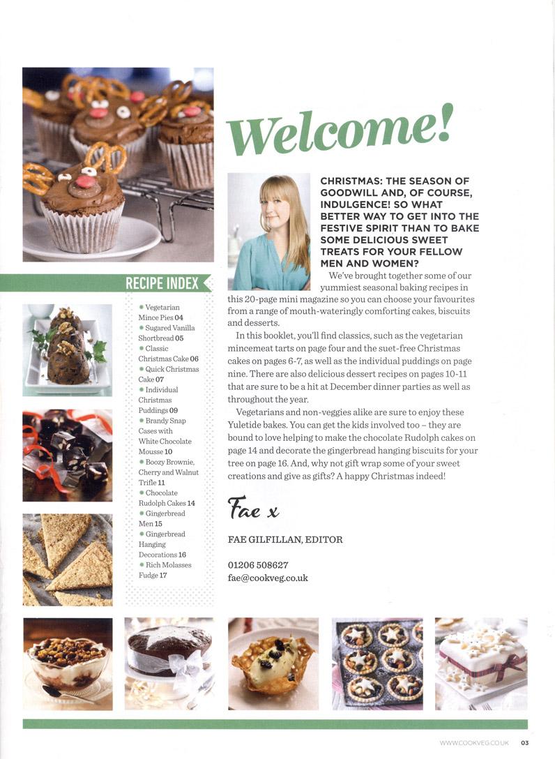 Cook Vegetarian’s Christmas Baking Classics, November-December 2018 page 3