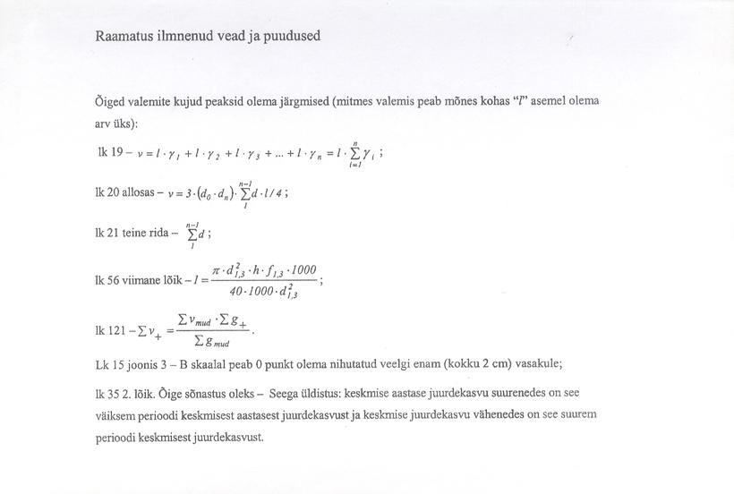 Metsatakseerimine: vead raamatus